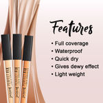 Buy Jaquline USA Liquid concealer 4 ml Warm Beige 02 - Purplle