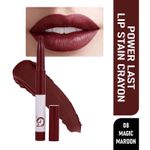 Buy Matt look Power Last Lip Stain Crayon Lipstick, Rich Colour, Non Transfer, Mask Proof & Luxurious Creamy Matte, Magic Maroon (1.3 gm) - Purplle