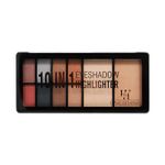Buy Half N Half 10 in 1 Eyeshadow & Highlighter Makeup Kit, 23 gm - Purplle