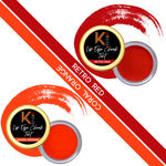 Buy KINDED Lip Eye and Cheek Tint Combo for Women Girls Longlasting Moisturizing Nourishing Pigmented Lip Colour Lipstick Balm Eyeshadow Blush (Creamy Matte Finish, Retro Red & Coral Orange, 8 gm each) - Purplle