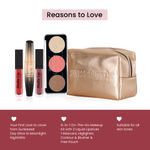 Buy Swiss Beauty Love All Makeup Kit - Matte Liquid Lipstick,  Lift & Curl Mascara, Cheek-a-Boo with Free Pouch - Purplle