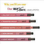 Buy Iba Maxx Matte Liquid Lipstick Shade - Dreamy Pink, 2.6Ml, Transfer Proof, Velvet Matte Finish Creamy Lipstick, Highly Pigmented And Long Lasting, Full Coverage, Non-Drying, 100% Vegan & Cruelty Free - Purplle