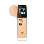 Buy Maybelline New York Fit Me Matte+Poreless Liquid Foundation 123 - Soft Nude | Matte Finish with 16 HR Oil Control + SPF 22 30 ml - Purplle