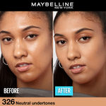 Buy Maybelline New York Fit Me Matte+Poreless Liquid Foundation 326 - Warm tan | Matte Finish with 16 HR Oil Control + SPF 22 30 ml - Purplle
