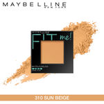 Buy Maybelline New York Fit Me Matte + Poreless Pressed Powder Sun Beige 310 (8.5 gm) - Purplle