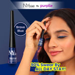 Buy NY Bae Truly Matte Liquid Eyeliner - Brave Blue (4.5 ml) | Colored Eyeliner | Waterproof | Long Lasting | Smudgeproof | Quick Dry | Eye Makeup - Purplle