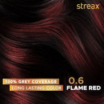Buy Streax Hair Colour Flame Red + Streax Walnut serum 45 ML - Purplle