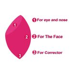Buy AY Cut Shape Make up Sponge Puff (Colour may Vary) - Pack of 3 Piece - Purplle