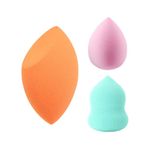 Buy AY Makeup Sponge Puff (Set of 6, Color May Vary), 3 Large and 3 Mini - Purplle