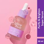 Buy Glow Hub | Purify & Brighten Super Serum (30ml) | Black tea extract, Blueberry, Salicylic Acid, Willow bark | Brightening, Detoxifying - Purplle