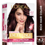 Buy L'Oreal Paris Excellence Creme Hair Color - Plum Brown 4.2 (72 ml+100 g) - Purplle