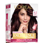Buy L'Oreal Paris Excellence Creme Hair Color - Plum Brown 4.2 (72 ml+100 g) - Purplle
