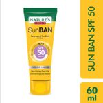 Buy Nature's Essence SunBan SPF 50 PA+++ Sunscreen & Tan Block Lotion | Non-comedogenic| 60ml - Purplle