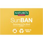 Buy Nature's Essence SunBan SPF 50 PA+++ Sunscreen & Tan Block Lotion | Non-comedogenic| 60 ml - Purplle
