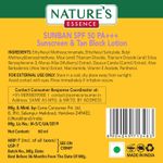 Buy Nature's Essence SunBan SPF 50 PA+++ Sunscreen & Tan Block Lotion | Non-comedogenic| 60ml - Purplle