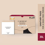 Buy Carmesi Sensitive - Sanitary Pads for Rash-Free Periods (30 Large) - Purplle