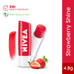 Buy NIVEA Lip Balm Fruity Strawberry Shine 4.8g - Purplle