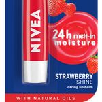 Buy NIVEA Lip Balm Fruity Strawberry Shine 4.8g - Purplle