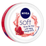 Buy NIVEA Soft Light Moisturizer Cream, Peppy Pomegranate, with Vitamin E & Jojoba Oil for Face, Hands and Body, (200 ml) - Purplle