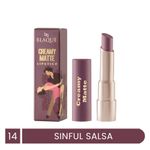 Buy bq BLAQUE Silky Glide Creamy Matte Lipstick Shade # 14 (Sinful Salsa 3.2g) - Purplle