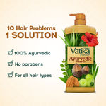 Buy Dabur Vatika Ayurvedic Shampoo - 640ml | Damage Therapy | With Power of 10 ingredients for solving 10 hair problems| No Parabens | For all hair types - Purplle