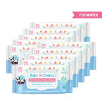 Buy BabyChakra 99% Bamboo Water Soft Wipes with Lid, Alcohol-Free 100% Natural Ingredients Dermatologically Tested, Made with Aloe Vera Extract, Almond Oil & Organic Jasmine Oil (72 Wipes) Pack of 10 - Purplle