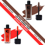 Buy KINDED Lip Eye and Cheek Tint Combo for Women Girls Longlasting Moisturizing Vitamin E Liquid Lip Colour Lipstick Eyeshadow Blush (Liquid Matte Finish, Choco Brown & Sangria Orange, 9 ml each) - Purplle