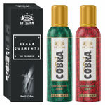 Buy St John Cobra No Gas Deodorant True Man, Real Man 100 ml each & Black Current 50 ml Combo Perfume Body Spray - For Men & Women (250 ml, Pack of 3) - Purplle
