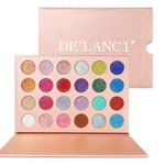 Buy DE'LANCI Pressed Glitter Eyeshadow Palette 19.2g - Purplle