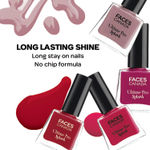 Buy FACES CANADA Ultime Pro Splash Mini Nail Enamel I FloralDream+Royal Ruby+CherryBlast+Watermelon I 20 ml - Purplle