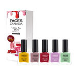 Buy FACES CANADA Ultime Pro Splash Mini Nail Enamel Value Pack of 5 | Floral Dream + Royal Ruby + Linty + Viola + Sunny Side Up | 25 ml | Quick-Drying | High Shine | Chip-Resistant | Long Lasting - Purplle