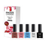 Buy FACES CANADA Ultime Pro Splash Mini Nail Enamel Value Pack of 5 | Black Beauty + White O White + Ignite + Plum + Frozen | 25 ml | Quick-Drying | High Shine | Chip-Resistant | Long Lasting - Purplle