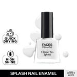 Buy FACES CANADA Ultime Pro Splash Mini Nail Enamel Value Pack of 5 | Black Beauty + White O White + Ignite + Plum + Frozen | 25 ml | Quick-Drying | High Shine | Chip-Resistant | Long Lasting - Purplle