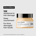 Buy L'Oreal Professionnel Serie Expert Absolut Repair Mask |Hair mask provides deep conditioning & strength | With Gold Quinoa & Wheat Protein (250gms) - Purplle