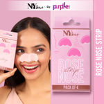 Buy NY Bae Rose Nose Strip - Pack Of 4 | Enriched with Aloe Vera & Rose Extract | Removes Blackheads | Deep Cleansing | Removes Oil & Dirt - Purplle