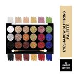 Buy Mattlook Glitters N Highlight 18 Colour Glittering Eyeshadow Palette, Unique Edition (18 gm) - Purplle