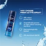 Buy NIVEA Deo Spray Fresh Active None Antiperspirant Male, 200ml - Purplle