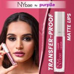Buy NY Bae Confessions Liquid Lipstick - Binge-ing 2 (4.5 ml) | Matte Lipstick | Purple Shade | Moisturizing | Long Lasting | Transfer Proof - Purplle