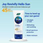 Buy Joy Revivify Hello Sun Invisible Sunscreen Gel - SPF 45 PA+++ (50 ml) - Purplle