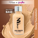 Buy NY Bae Dewy Drops Foundation - Cafe Au Lait 9 (30 ml) | Very Fair Skin | Warm Undertone | Full Coverage | Long Lasting | Non-Transfer - Purplle