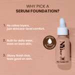 Buy NY Bae 3 IN 1 Serum Foundation - Cool Cashew 04 (30 ml) | Infused with Primer | Moisturising I Glowing Korean Skin I Celeb Glow | Dewy Makeup | Evens Skin Tone | Ultra Glow - Purplle