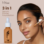 Buy NY Bae 3 IN 1 Serum Foundation - Warm Sand 05 (30 ml) | Infused with Primer | Moisturising I Glowing Korean Skin I Celeb Glow | Dewy Makeup | Evens Skin Tone | Ultra Glow - Purplle