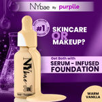 Buy NY Bae 3 IN 1 Serum Foundation - Warm Vanilla 01 (30 ml) | Infused with Primer | Moisturising I Glowing Korean Skin I Celeb Glow | Dewy Makeup | Evens Skin Tone | Ultra Glow - Purplle