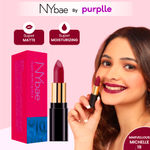 Buy NY Bae Super Matte Lipstick - Marvellous Michelle 19 (4.2 g) | Maroon | Matte Finish | Enriched with Vitamin E | Rich Colour Payoff | Nourishing | Long lasting | Smudgeproof | Vegan | Cruelty & Paraben Free - Purplle