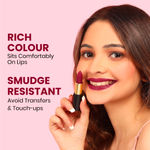 Buy NY Bae Super Matte Lipstick - Marvellous Michelle 19 (4.2 g) | Maroon | Matte Finish | Enriched with Vitamin E | Rich Colour Payoff | Nourishing | Long lasting | Smudgeproof | Vegan | Cruelty & Paraben Free - Purplle