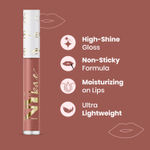 Buy NY Bae Gloss Getter Lip Gloss | Lip & Cheek Tint | Lightweight Glossy Lipstick | Brown Lip Balm | Non-Sticky | Brown Dates 04 (2.8 ml) - Purplle