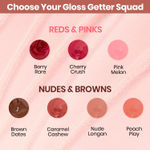 Buy NY Bae Gloss Getter Lip Gloss | Lip & Cheek Tint | Lightweight Glossy Lipstick | Brown Lip Balm | Non-Sticky | Caramel Cashew 07 (2.8 ml) - Purplle