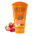 Buy Lotus Herbals Safe Sun Sunscreen Cream - Breezy Berry SPF 20 PA+| Sweat & Waterproof, Non-Greasy| Berry extract| | All skin types| 100gm - Purplle