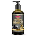 Buy Inveda Active Charcoal Anti-Toxin Shampoo for Reducing Dandruff, Brittle Hairs, Made with Reetha & Shikakai to Give Healthy and Strong Hair, 300ml - Purplle