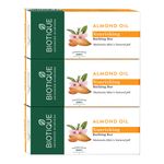 Buy Biotique Almond Oil Nourishing Bathing Bar (150 g) pack of 3 - Purplle